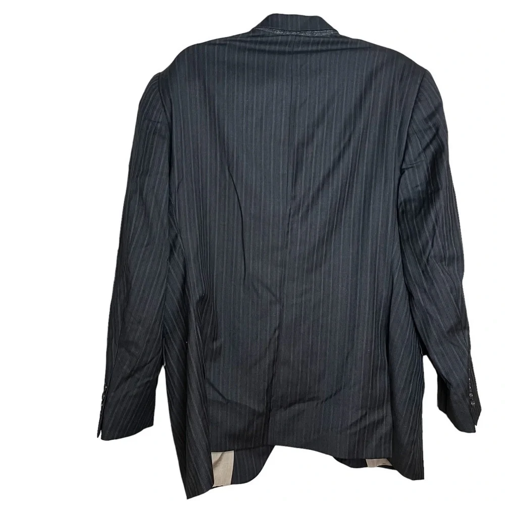 Kaps LORO PIANA Wool Pinstripe Blazer Size 44R Canada Made Business Casual.